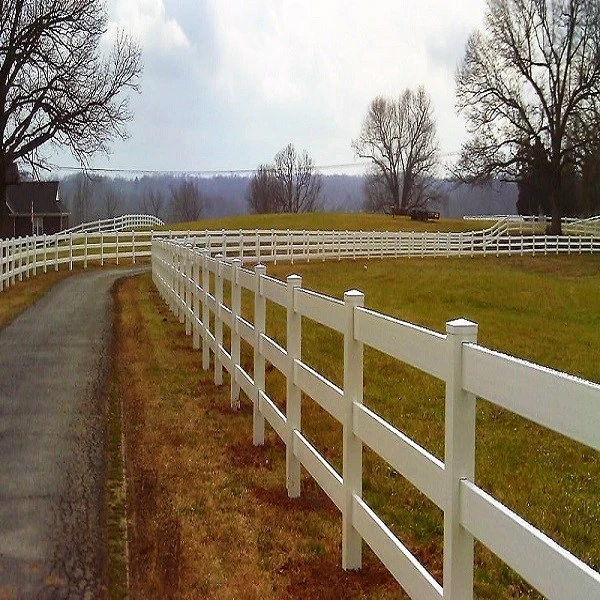 6 3 Rail White PVC Ranch Fence 6 3 Rail White PVC Ranch Fence