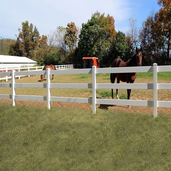 8 3 Rail White PVC Ranch Fence 8 3 Rail White PVC Ranch Fence