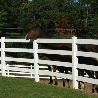 Cavallo in PVC bianco a 4 binari