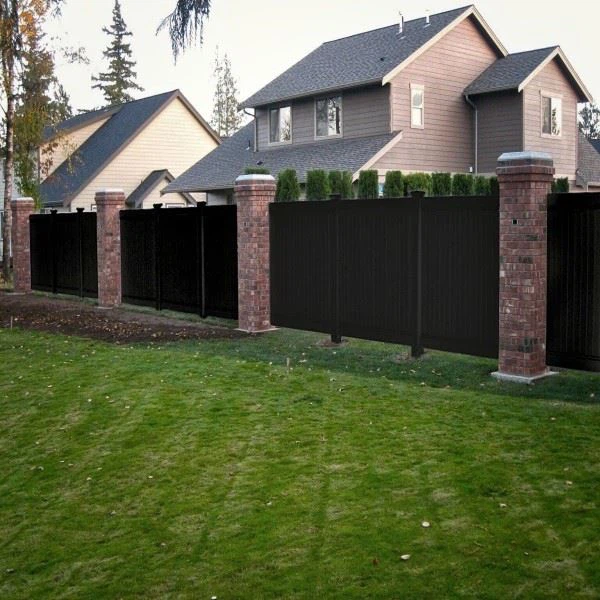 dark pvc fence