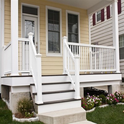 Ringhiera piatta in vinile bianco